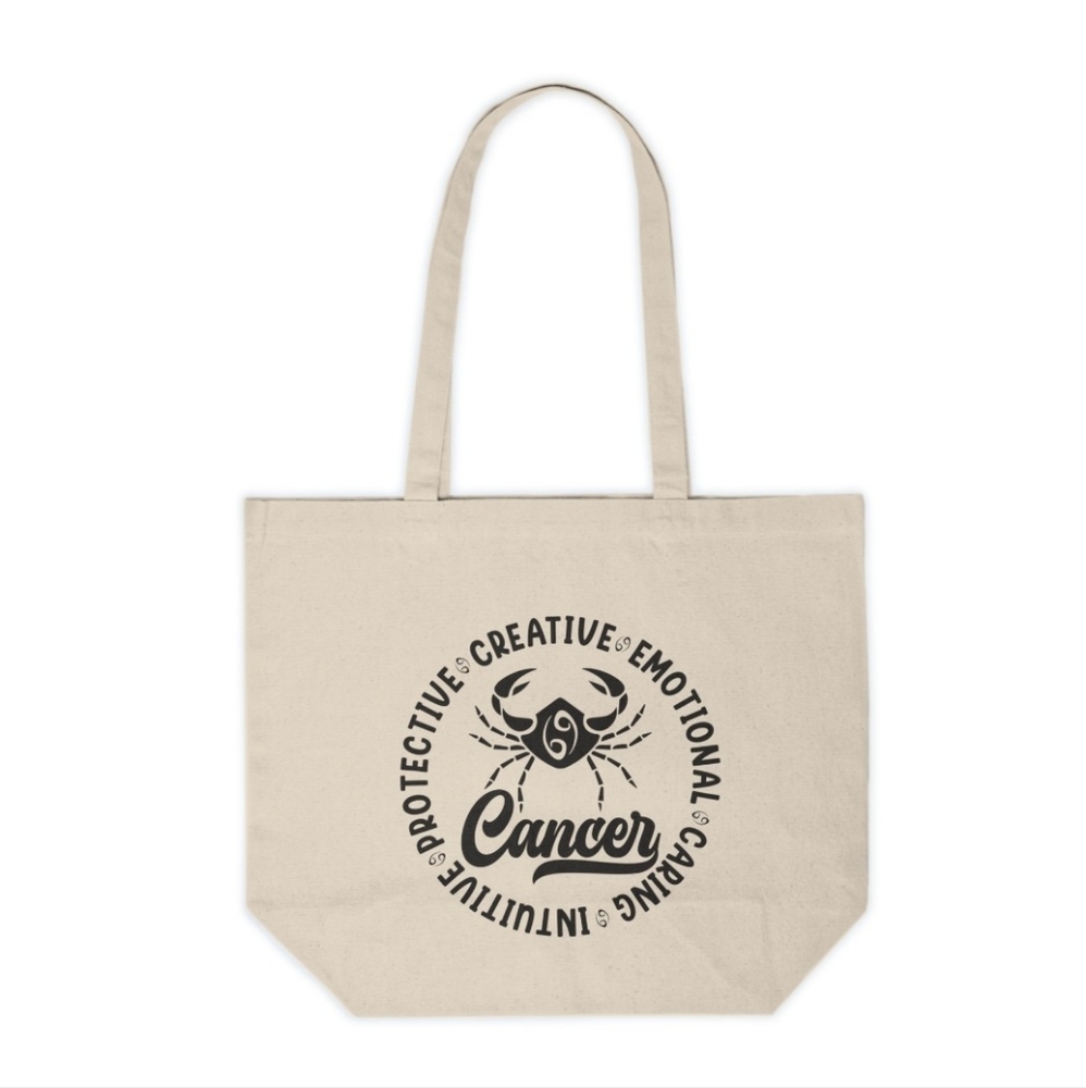 Cancer Zodiac Sign Custom Canvas Tote Bag